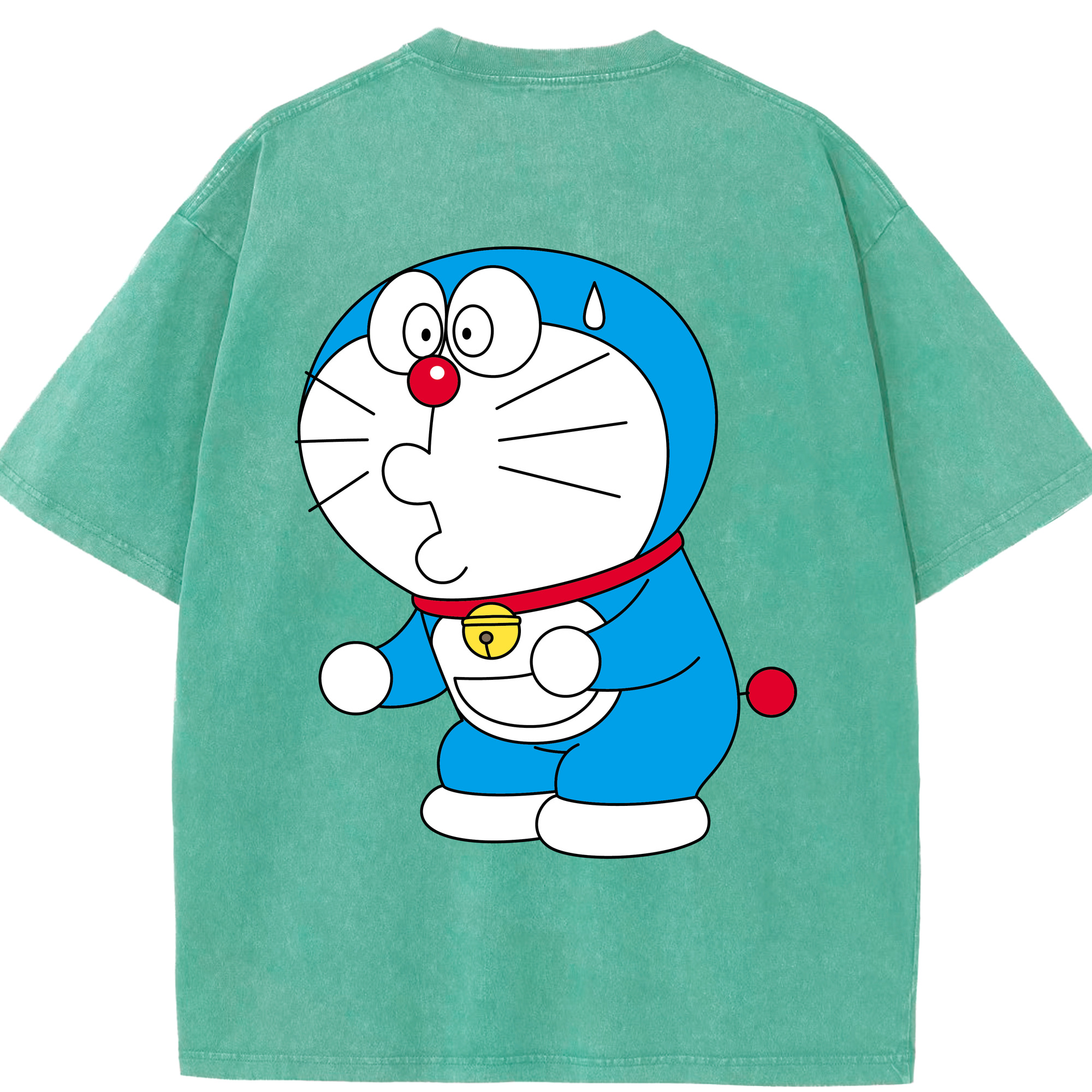 （画像用） ドラえもん Doraemon 綿100% ヴィンテージ風 半袖Tシャツ（背面プリント）
